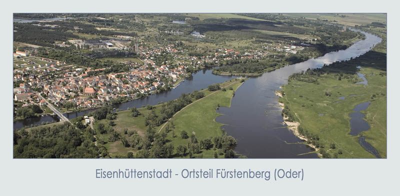 Luftbild des Ortsteiles Fürstenberg (Oder)