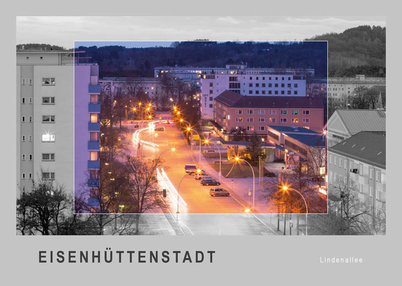 Eisenhüttenstadt - Magistrale Lindenallee am Abend